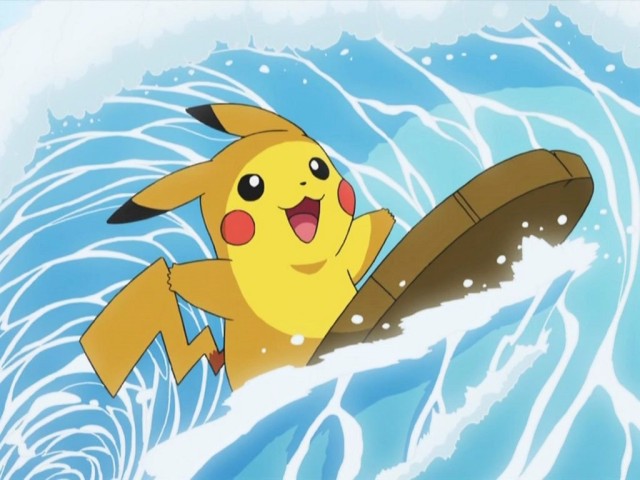 surfing Pikachu